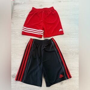 Adidas Kids Red and Black Shorts (2)